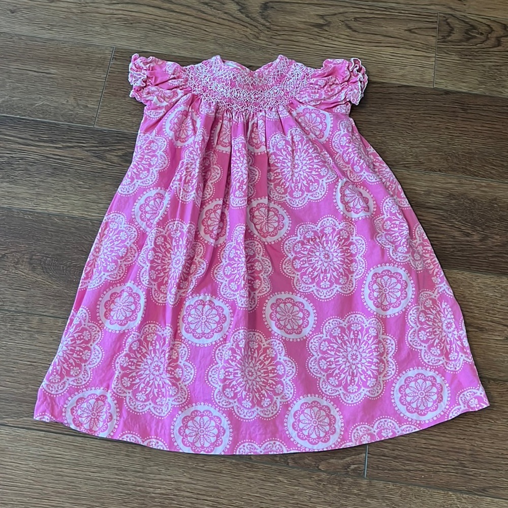 Girls 3t Marmellata pink smocked dress